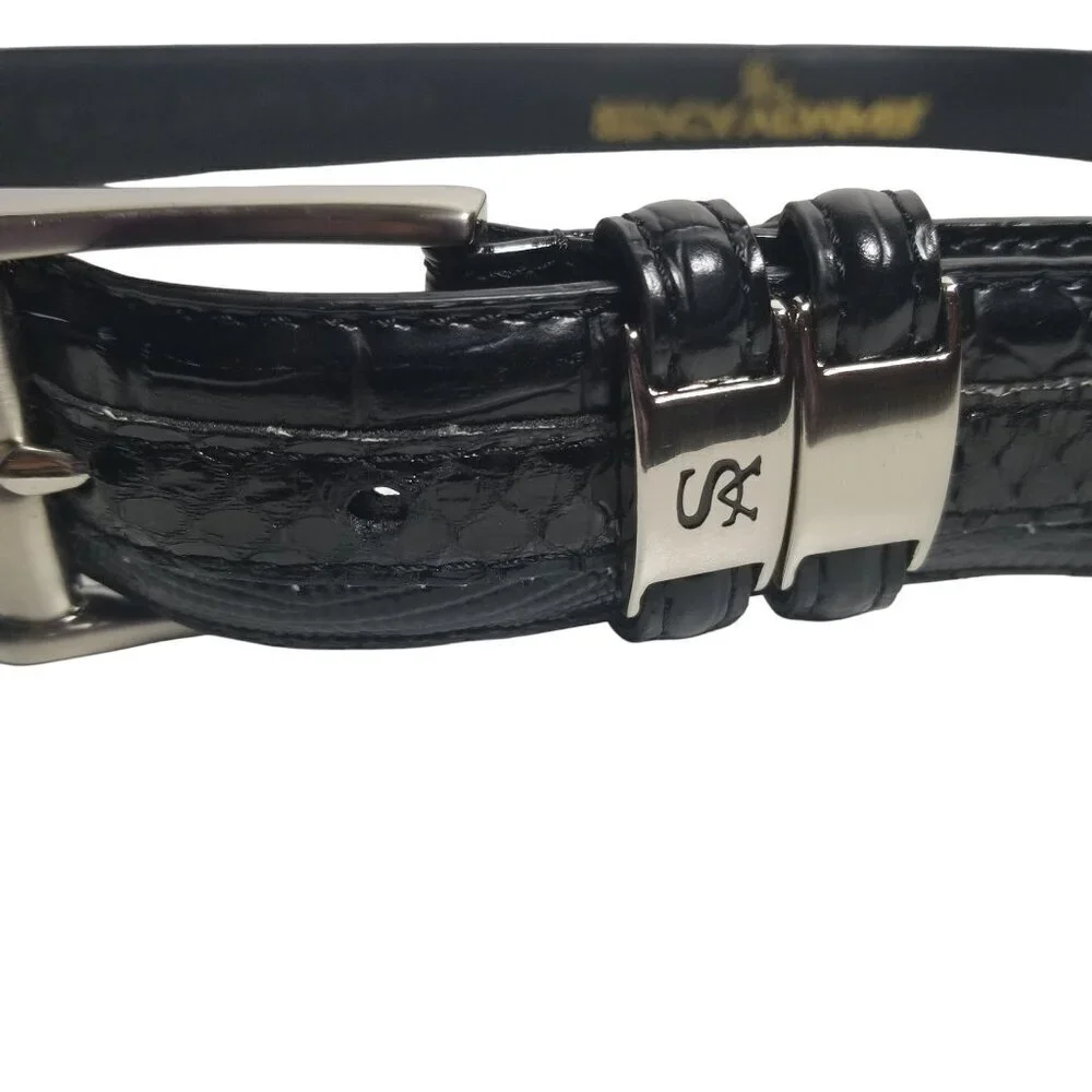 Stacy Adams Men's Genuine  Leather Snake Print  Belt Sz 42
